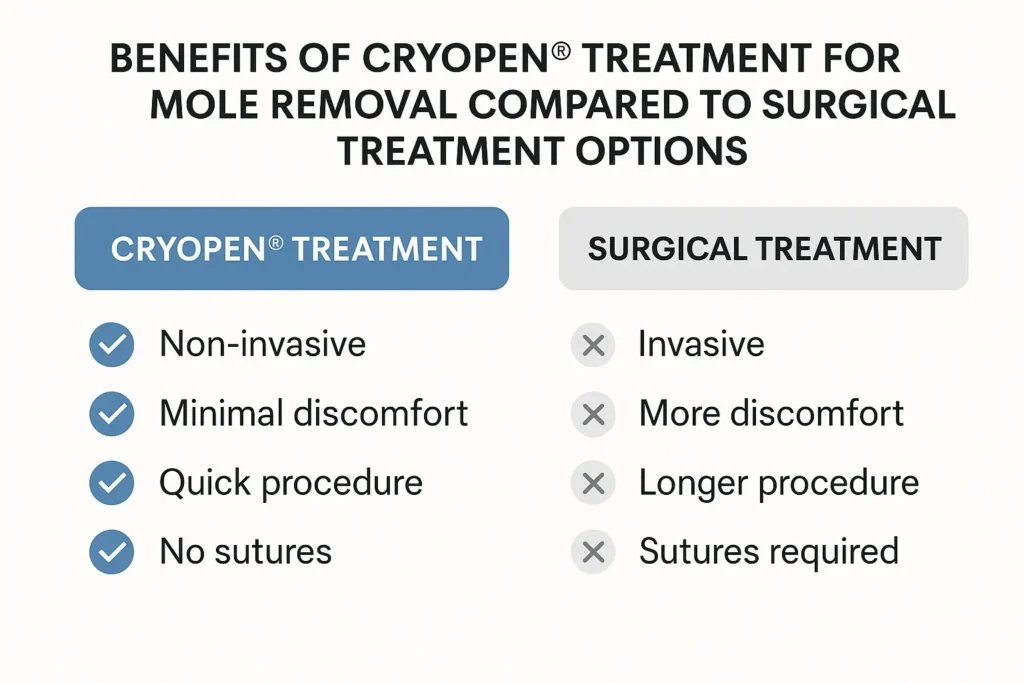 Benefits of professional mole-removal assessment at LA LIPO Waltham Forest